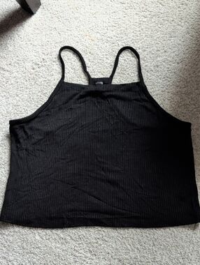 Beyond Yoga Black Ribbed Cami Tank